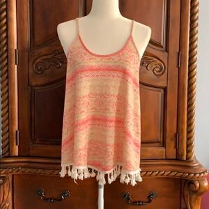 Free to fly tank top with tassels- size S